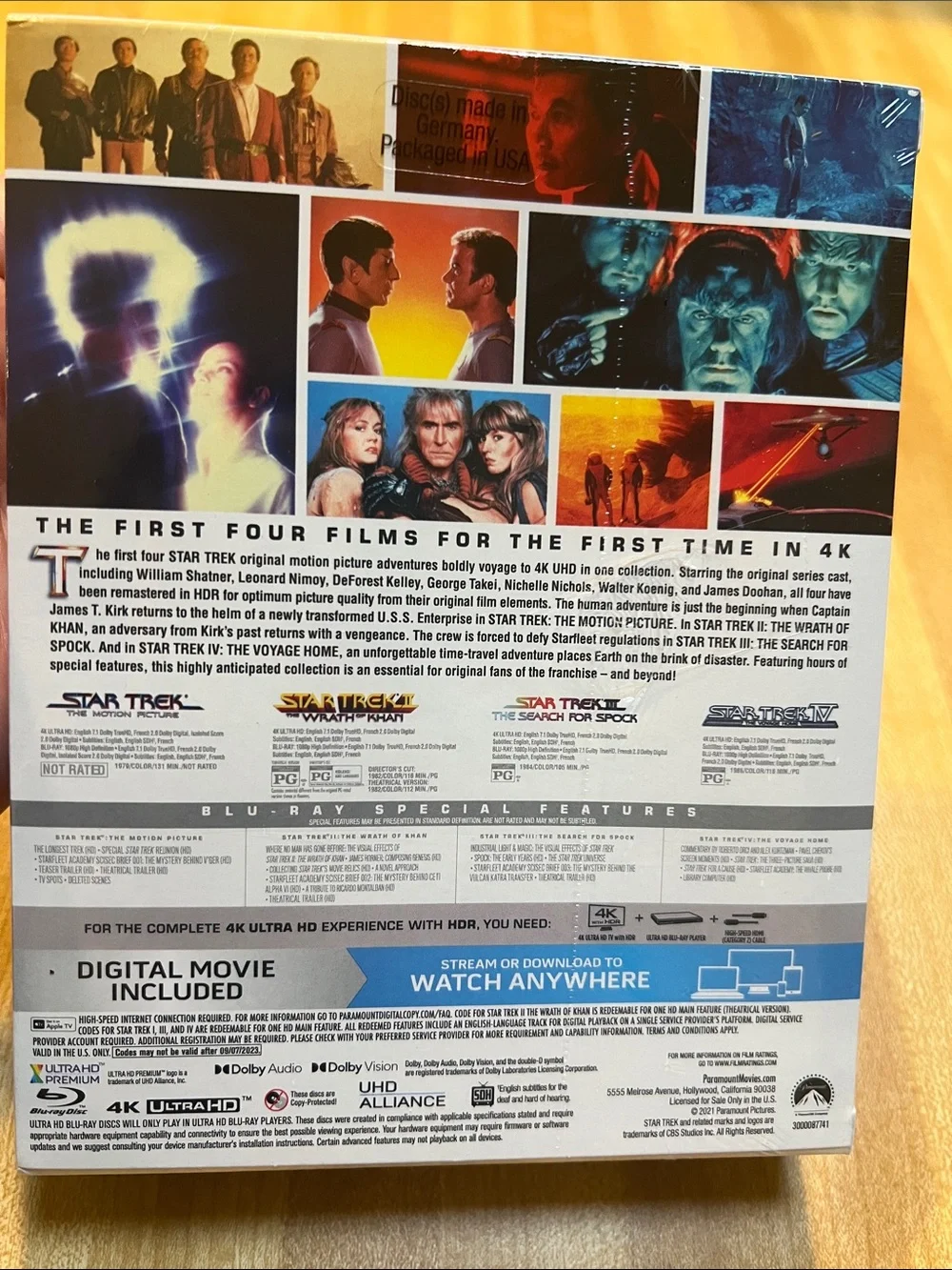 #3238**Star Trek The Original 4-Movie Collection - Multi